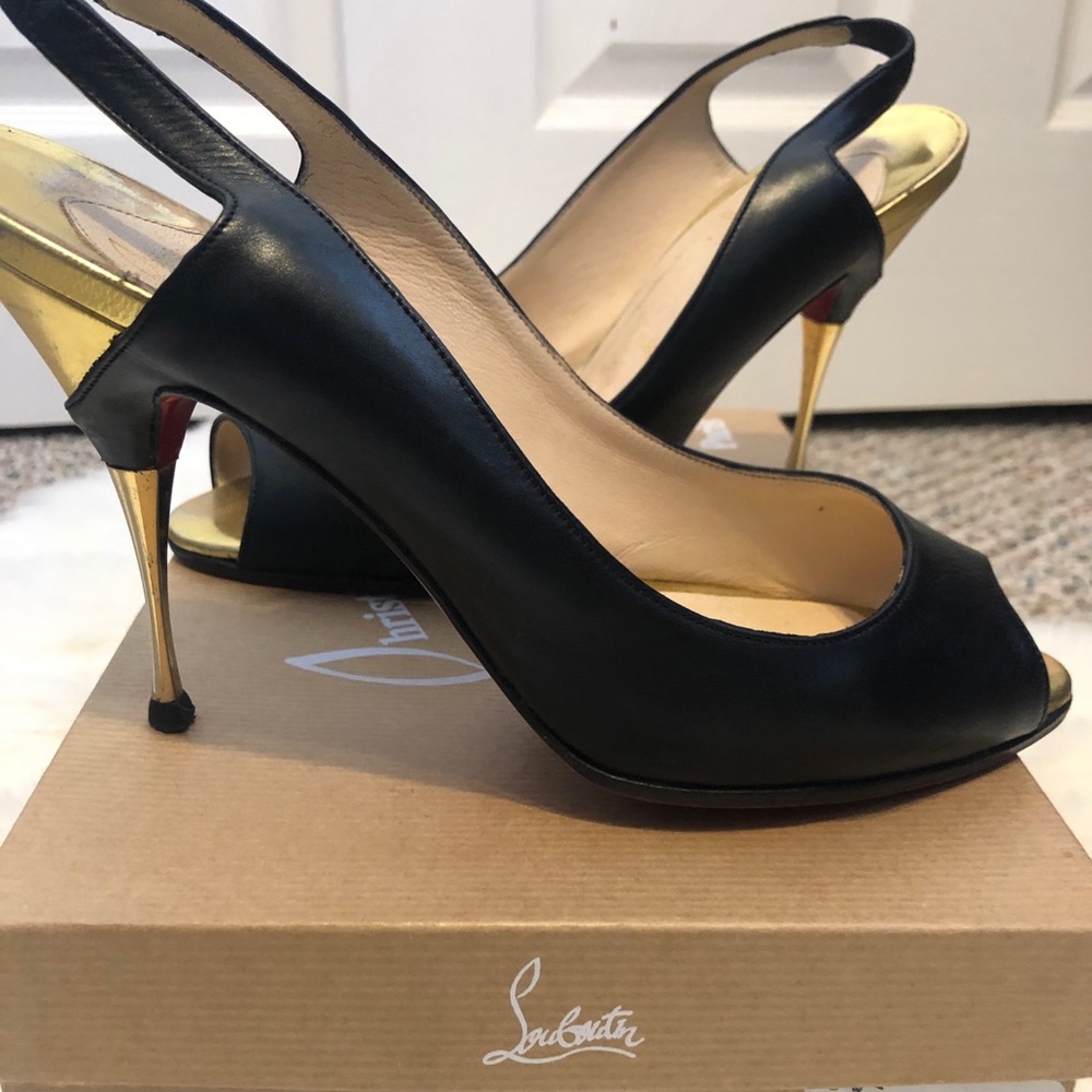 Christian Louboutin sling back heel size 38